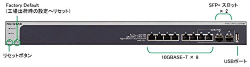 NETGEAR 10ギガ スイッチ 8ポート スイッチングハブXS708E 美品 XS708E アンマネージプラス・スイッチ | ネットギア NETGEAR